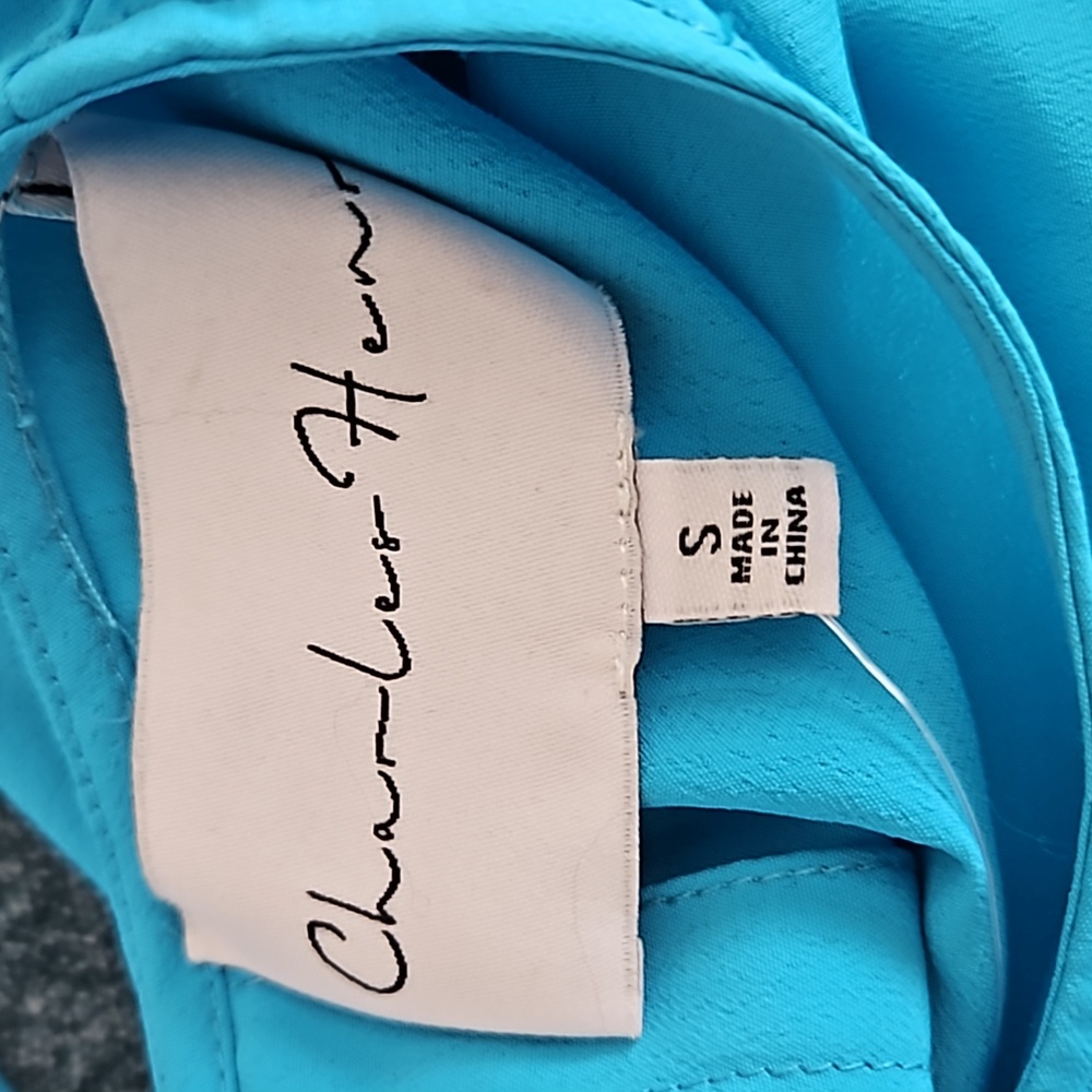 Charles Henry Tie Back Midi Dress Preppy Color Aqua, NWOT, Size Small - Picture 10 of 13